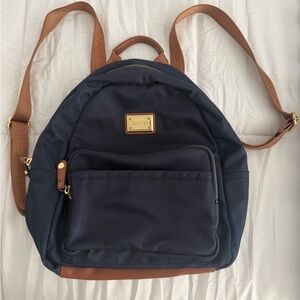 Calvin Klein Navy and Tan Backpack